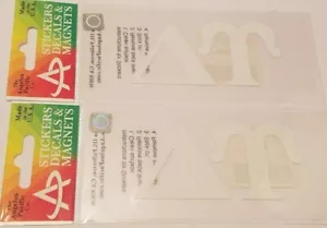 2er Pack Delta Upsilon weiße Aufkleber für AUSSENGLAS - Bild 1 von 1