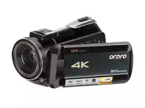 Ordro HDR-AC5 PLUS 4K UHD 12X Optical Zoom 60FPS Wifi DV Vlog Camera / Camcorder - Picture 1 of 3