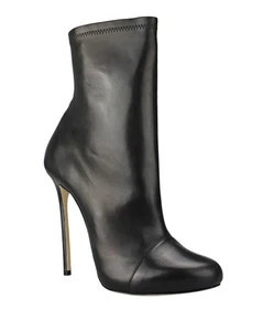 DSQUARED2 7 8 GHOST Botas de aguja al tobillo negras Cuero napa suave ITALIA $1295 - Imagen 1 de 12