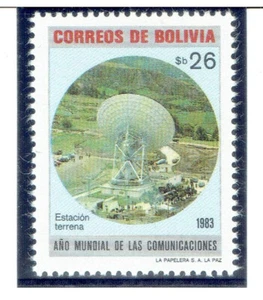 BOLIVIA 1982 World Telecommunications Year CV $0.60 - Picture 1 of 1