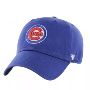 Chicago Cubs ‘47 Brand Clean Up Adjustable Hat Strapback Dad Cap Blue Retro NEW - Picture 1 of 13
