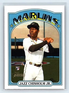 2021 Heritage High Number Base #665 Jazz Chisholm Jr. - Miami Marlins - Picture 1 of 2