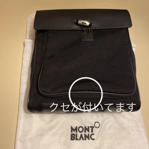 Montblanc Unt Leather Collection Backpack Black 33X30X11Cm Single Belt Used - Picture 1 of 9
