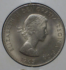 1965 GREAT BRITAIN ONE CROWN COIN(NON SILVER) BRILLIANT UNCIRCULATED - Picture 1 of 2