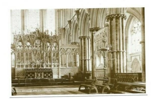 Ely :Ely Cathedral:  Interior : Rededos and 13th Century Arches  - Picture 1 of 2