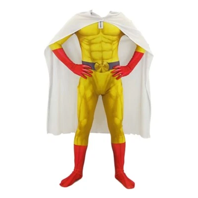 ONE PUNCH-MAN Mono Saitama Disfraz Disfraz Body Halloween Zentai Capa Foto 1 de 4