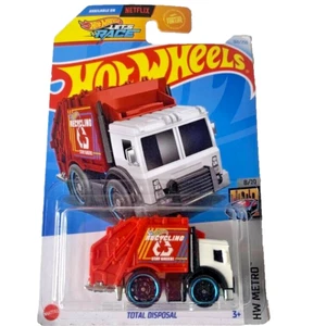 HOT WHEELS 2024 TOTAL DISPOSAL WHITE 160/250 HTB19 LETS RACE NETFLIX SHOW SEALED - Picture 1 of 1