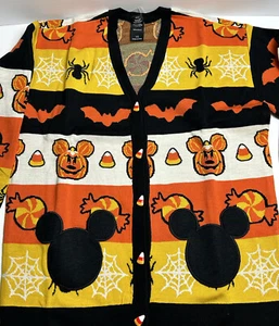 Cárdigan Her Universe Disney Halloween Iconos Rayas Niñas Junior Talla Grande - Imagen 1 de 10
