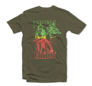 RED GOLD GREEN UNIVERSAL MESSAGE KHAKI GREEN T SHIRT ROOTS CULTURE PLAIN BACK 26 - Picture 1 of 1