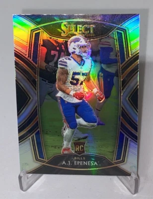 2020 Panini Select Club Level AJ Epenesa RC Rookie Silver Prizm #295 - Image 1 of 3