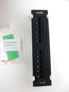 Leviton PATCH PANEL 5G596 U89 12 Port CAT 5E 89D Network Ethernet Connectivity - Photo 1/10