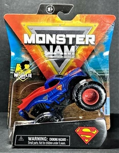 2021 SPIN MASTER MONSTER JAM **SUPERMAN** WITH WHEELIE BAR 1:64 SERIES 21 - Picture 1 of 4
