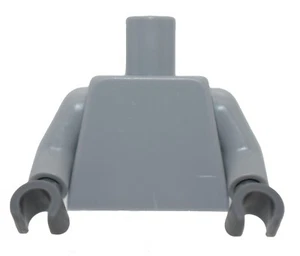 Nueva minifigura LEGO torso lisa mediana piedra gris azulado claro gris en blanco - Imagen 1 de 4