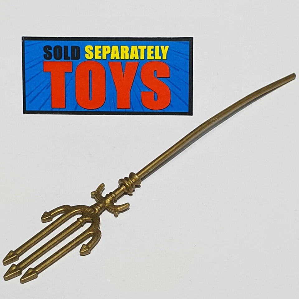 Vtg Kenner Super Powers Aquaman TRIDENT original 1984 DC gold weapon accessory - Image 1 of 4