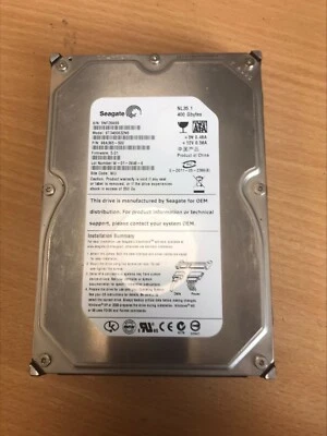 SEAGATE 400GB SATA HARD DRIVE - ST3400632NS - 9BA365-500  - Image 1 of 4