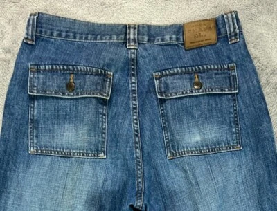 CHAPS Denim Utility Jeans Vintage 90s Mens 32x34 Blue Jeans Denim Distressed - Image 1 of 4