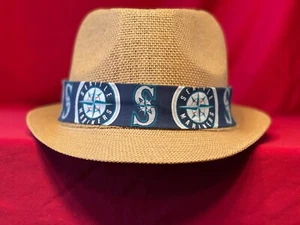 MLB Seattle Mariners Unisex Sommer Fedora Panama Strohhut mit Band - Bild 1 von 25