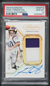 2023 Flawless Patch Auto #PA-FTA Fran Tarkenton /25 PSA 10 - Picture 1 of 2