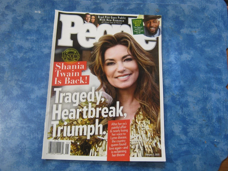 PEOPLE MAGAZINE January 2, 2023 SHANIA TWAIN Brad Pitt STEPHEN 'TWITCH' BOSS - Image 1 of 1