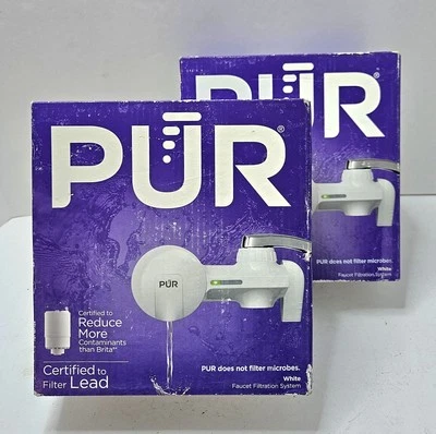PUR (2-pack) White Faucet Filtration System Reduces Lead & 70 Contaminants - Image 1 of 4