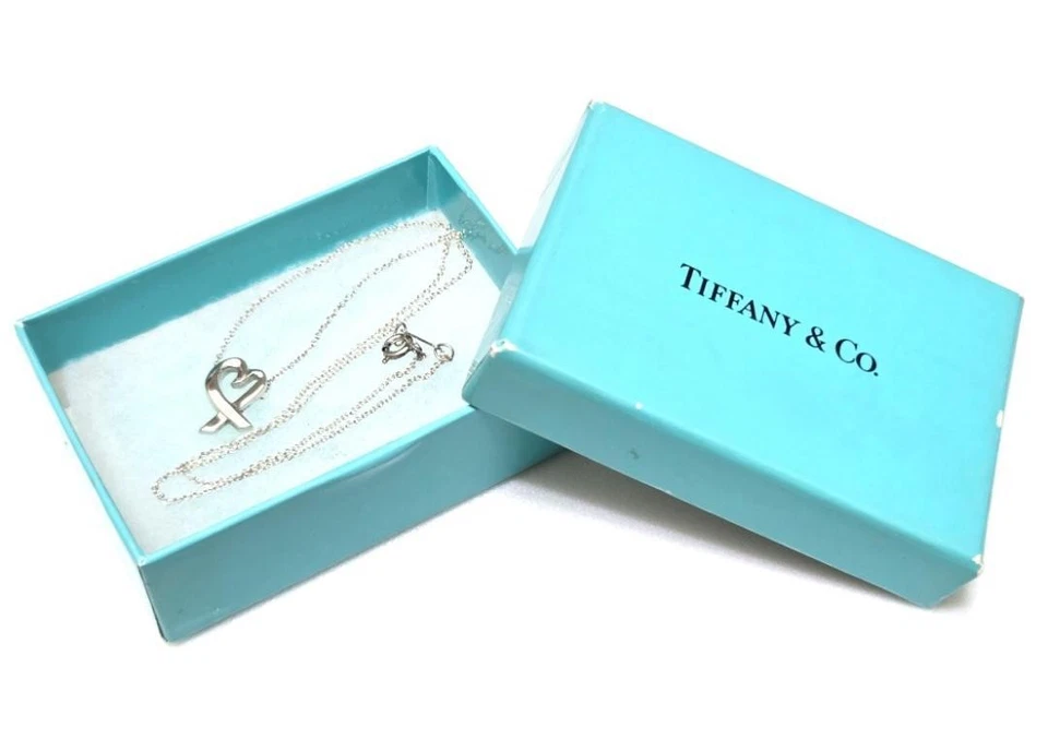 Tiffany & Co. Paloma Picasso Collar Corazón Frotante con Caja Auténtico Foto 1 de 4