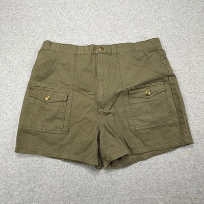 复古 Brittania 实用工装短裤男式 34 橄榄绿色木匠 Y2K — 第 1/4 张图片