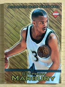 1997-98 Collector's Edge Juego Usado Pelota Reliquia Stephon Marbury #4 - Imagen 1 de 2