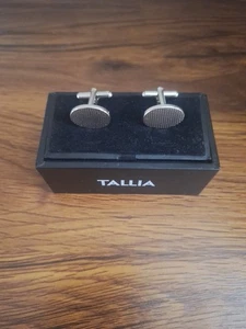 Gemelos Tallia Para Hombre Plateados Ovalados Italianos De Colección Excelente Estado - Imagen 1 de 4