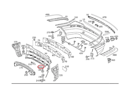 New Genuine Mercedes-Benz Bumper Cover Washer OE 000125006449 - Image 1 of 4