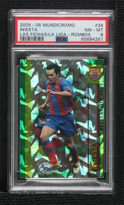 2005-06 Mundicromo Las Fichas de la Liga 2006 Andrés Iniesta #26 PSA 8 Rookie RC Foto 1 de 2