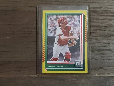 2025 Panini Donruss Johnny Bench #46 Yellow Flood Parallel Cincinnati Reds  - Image 1 of 2