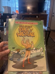 Libro de actividad/color grande de lucha libre Rock N de Hulk Hogan 1985 - Imagen 1 de 8