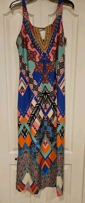 Boston Proper Maxi Beaded Dress Cocktail Sleeveless Party Size Large  - Image 1 of 4
