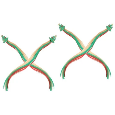  Confezione 2 Extension Capelli Accessori Capelli Artigianali Bambina Fermagli Capelli Per - Immagine 1 di 4