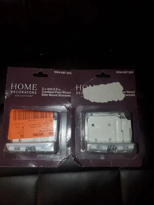 Colección Decoradores del Hogar 2 pulgadas Juego de 2 soportes inalámbricos de imitación de madera de 2,5 pulgadas Foto 1 de 2