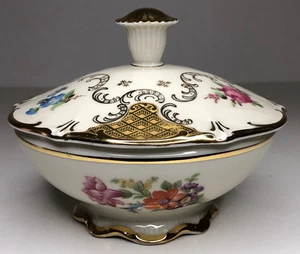 Vintage Schumann Porzellan Deckeldose Blumenmuster Handbemalt Bonboniere 60er - Bild 1 von 18