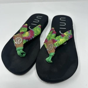UNISA Flip Flops Braided Women's Lightweight Soft Footbed Tropical - Picture 1 of 5
