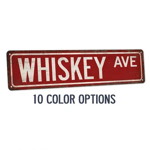 Whiskey Street Sign Man Cave Decor Home Bar Lounge Alcohol Bourbon 104180021012 - Picture 1 of 10