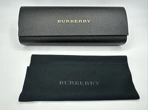 Authentic Burberry Glasses Hard Case for Eyeglasses and Sunglasses w/Cloth Black - Picture 1 of 12