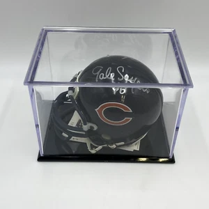 Dan Hampton & Gale Sayers Signed Chicago Bears Ridell Mini-Helmet HOF - COA - Picture 1 of 3