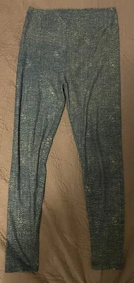 Women’s Lularoe Gray White Blended Leggings OS (2-12) EUC - Изображение 1 из 3