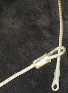 7 Ft - 4mm - Security Cable - Grey Braided Steel Wire - Lock Not Included - Picture 1 of 2
