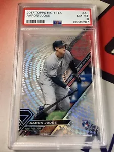 2017 Topps High Tek Aaron Judge #AJ PSA 8 Rookie RC - Picture 1 of 2