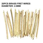 Brass Guitar Fret Wire Fretwires For Old/Damaged Replacing 20Pcs 2 0Mm