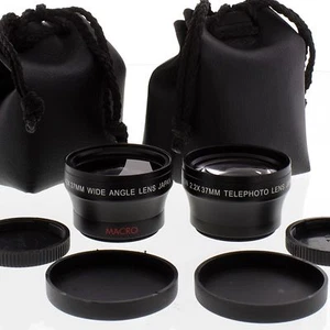 TELE WIDE ANGLE LENS KIT FOR Sony DCR-SR62E,SR65,SR82,SR46,DCR-SR52E,HDR-XR200V - Picture 1 of 2