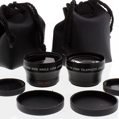 TELE WIDE ANGLE LENS KIT FOR Sony DCR-SR62E,SR65,SR82,SR46,DCR-SR52E,HDR-XR200V - Image 1 of 2