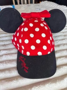 Disney Parks Minnie Mouse Polka Dot Youth Cap - Red & Black, Baseball Hat - Picture 1 of 5