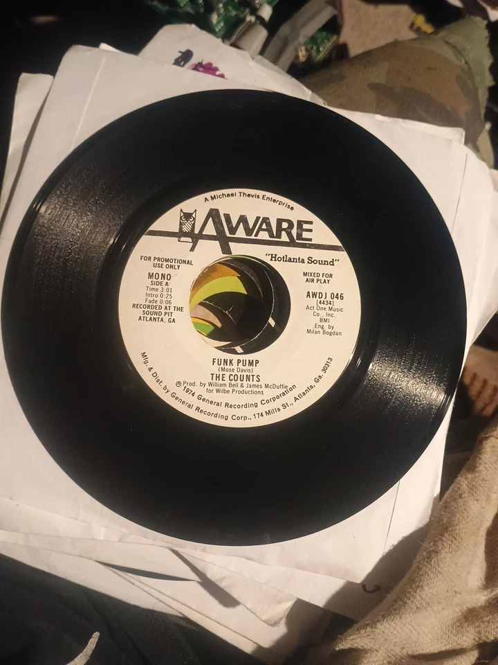 THE COUNTS funk pump (mono)*funk pump (stereo) 1974 US AWARE PROMO 45 Rare Mix! Foto 1 de 2
