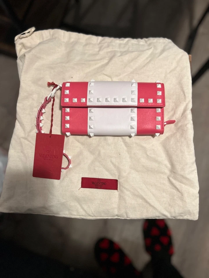 Valentino Garavani Pink/White Rockstud Wristlet medium  - Image 1 of 4