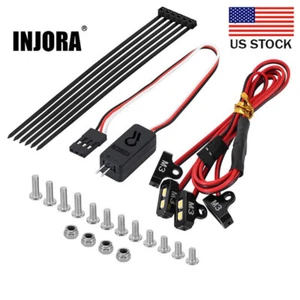 US,INJORA 4LED Rock Lights Kit & Controller for 1/10 RC Crawler,White - Picture 1 of 7